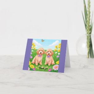 Niedlich Adorable Goldendoodle Dankeskarte