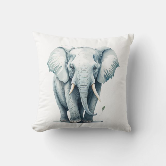 Niedlich Adorable Gray Elephant Wohngestaltung Kin Kissen (Vorderseite)