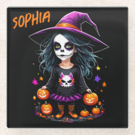 Niedlich Adorable Kawaii Halloween Hexe Glasuntersetzer