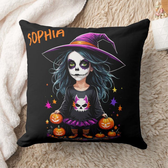 Niedlich Adorable Kawaii Halloween Hexe Kissen (Decke)