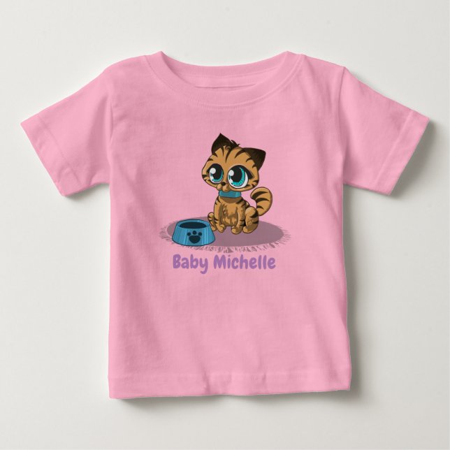 Niedlich Adorable Kitten und Panda Cub Graphic Baby T-shirt (Vorderseite)