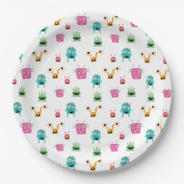 Niedlich Adorable Monsters farbenfrohe Kinder Jung Pappteller