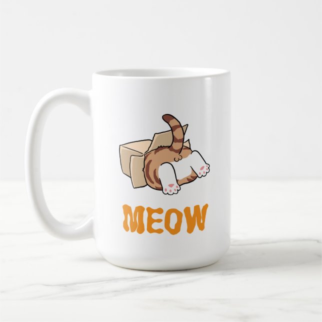 Niedlich Adorable Playful Cat Pappe Funny Lovee Kaffeetasse (Links)