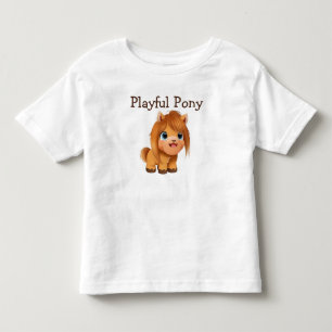 Niedlich Adorable Playful Pony Horse Kleinkind T-shirt