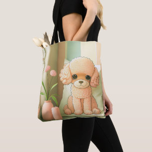 Niedlich Adorable Poodle Doppy Puppy Artwork Tasche