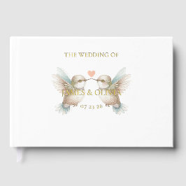 Niedlich Adorable Wedding Hummingbird Foil Guestbo Gästebuch