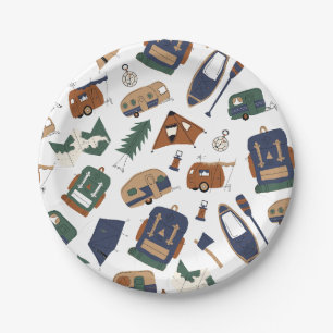 Niedlich Adventure Doodle Musterpapier-Teller Pappteller