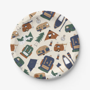 Niedlich Adventure Doodle Musterpapier-Teller Pappteller