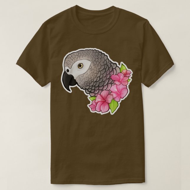 Niedlich African Gray T-Shirt (Design vorne)