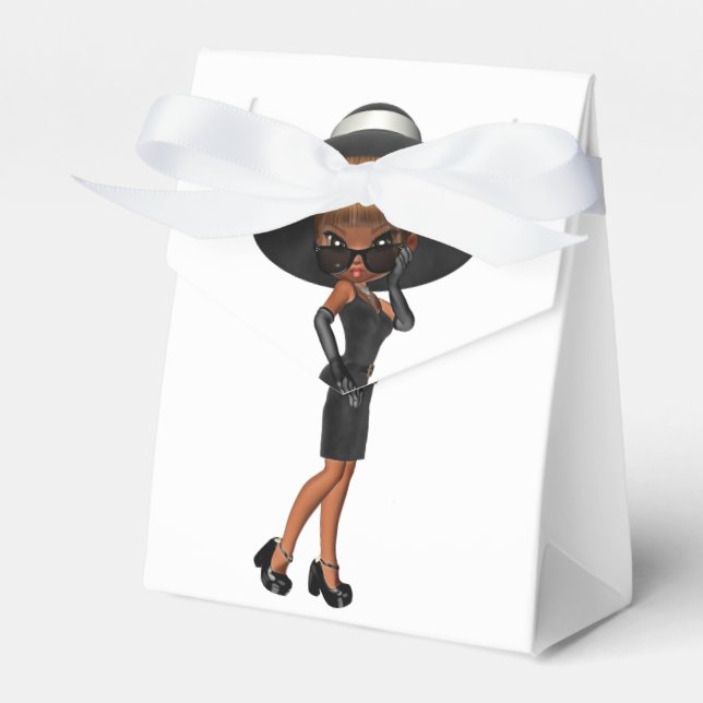 Niedlich-Afrikanisch-Amerikanische Diva Geschenkschachtel (Vorderseite)