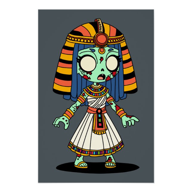 Niedlich ägyptischer Zombie Poster (Vorderseite)