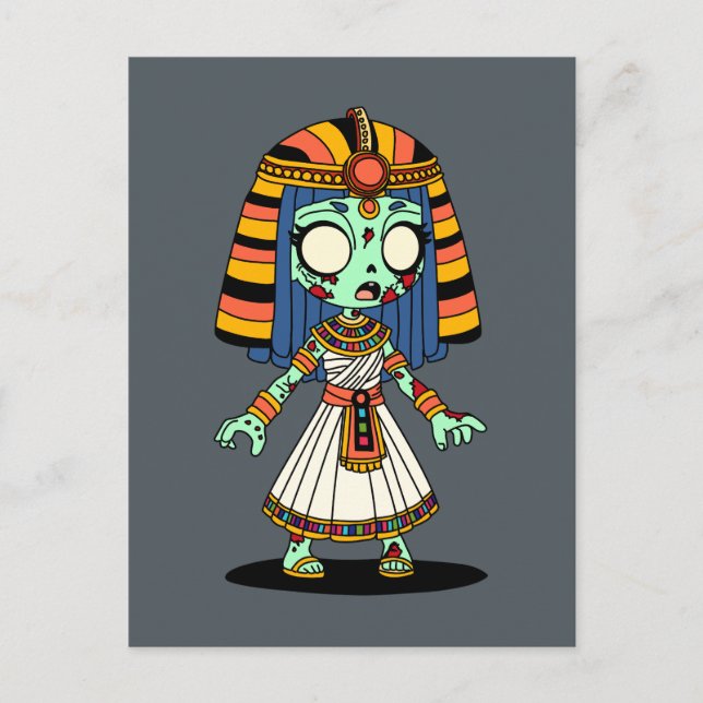Niedlich ägyptischer Zombie Postkarte (Vorderseite)