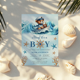 Niedlich Ahoy Es ist eine Baby-Kinderdusche Einladung