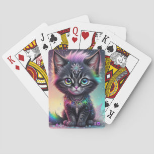 Niedlich Ai Generated Kitten Spielkarten