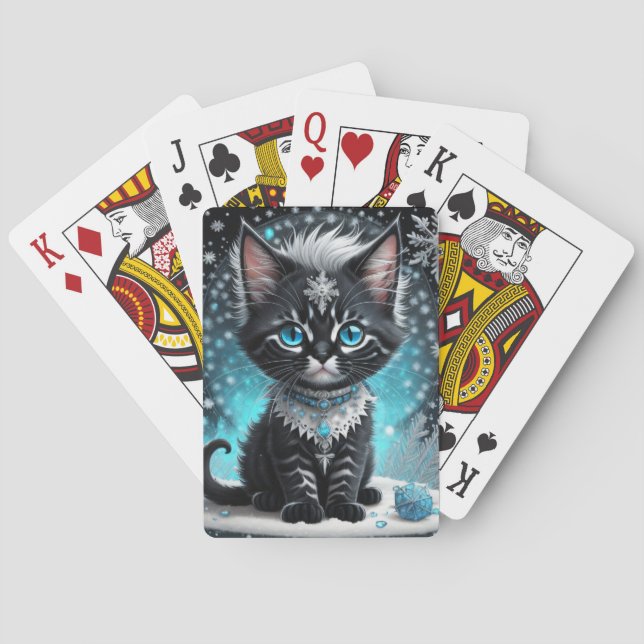Niedlich Ai Generated Kitten Spielkarten (Rückseite)