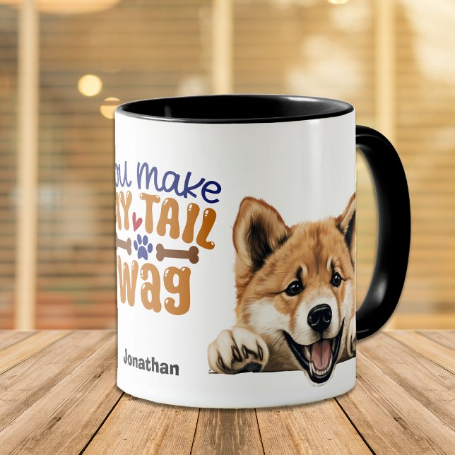 Niedlich Akita Hund Sie machen meinen Schwanz Wag Tasse (Von Creator hochgeladen)