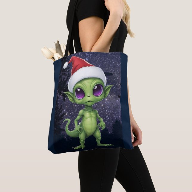 Niedlich Alien Santa Claus Tasche (Von Nahem)