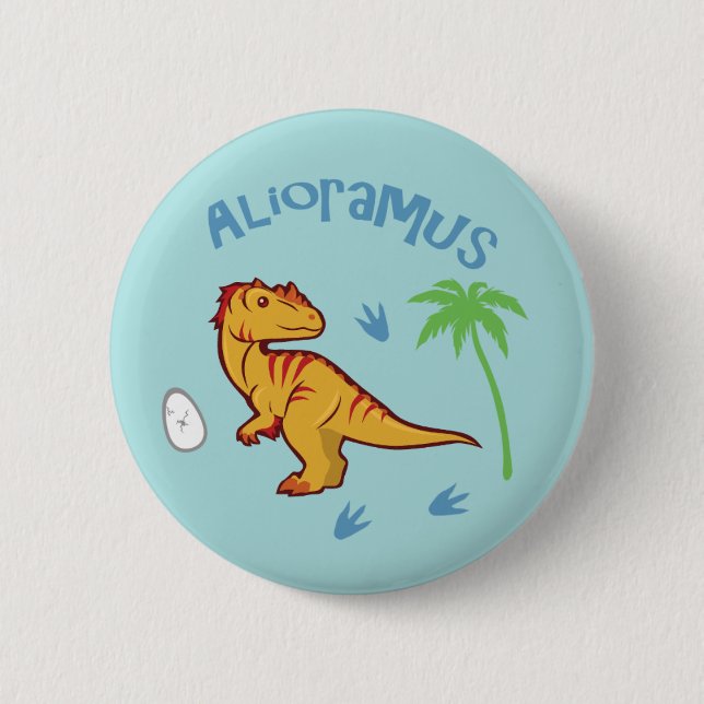 Niedlich Alioramus Button (Vorderseite)