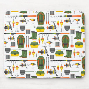 Niedlich alle notwendigen Fischereielemente Mousepad