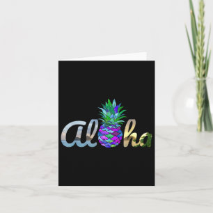 Niedlich Aloha Hawaii Ananas Mermaid Lila Beach L Karte