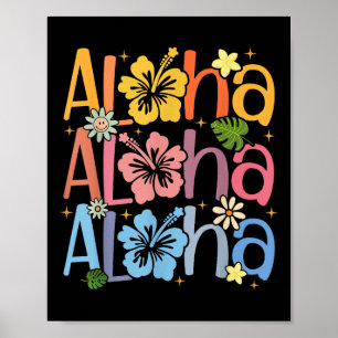 Niedlich Aloha Hawaiian Summer Vacation Shaka Hibi Poster