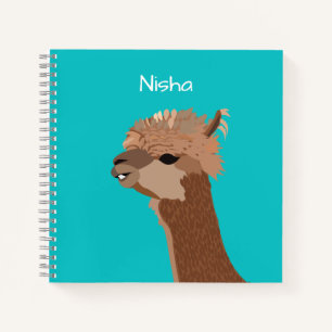Niedlich Alpaca Kinder Name Personalisiert Notizbuch