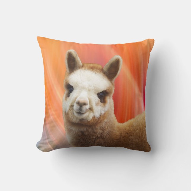 Niedlich Alpaca Pillow Kissen (Vorderseite)