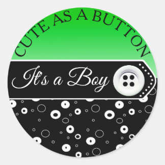 Niedlich als Button Baby Carriage Baby Shocker Runder Aufkleber