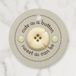 Niedlich als Button Baby Shooting Sip und Siehe Geschenkanhänger