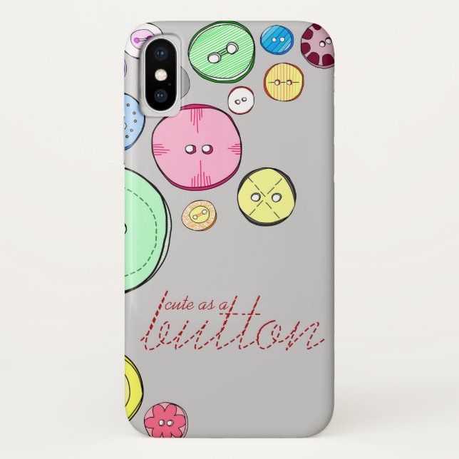 Niedlich als Button Case-Mate iPhone Hülle (Rückseite)