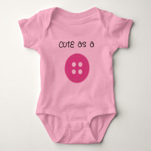 Niedlich als Button - Girl Baby Strampler