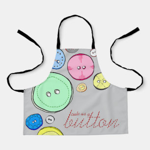 Niedlich als Button-Illustration Schürze