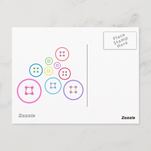 Niedlich als Button Postkarte (Rückseite)
