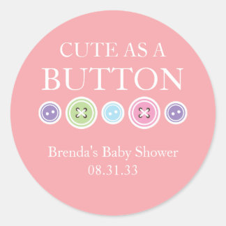 Niedlich als Button-Sticker Runder Aufkleber