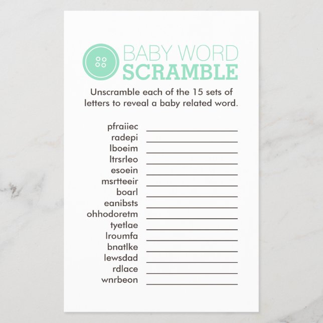 Niedlich als Button (Türkis) Flyer (Vorne)