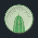 Niedlich als Gurke Funny Cutecumber Pappteller<br><div class="desc">Du bist niedlich als Gurke!</div>