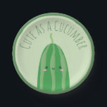 Niedlich als Gurke Funny Cutecumber Pappteller<br><div class="desc">Du bist niedlich als Gurke!</div>