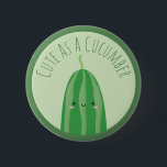 Niedlich als Gurke Funny Kawaii Cutecumber Button<br><div class="desc">Du bist niedlich als Gurke!</div>