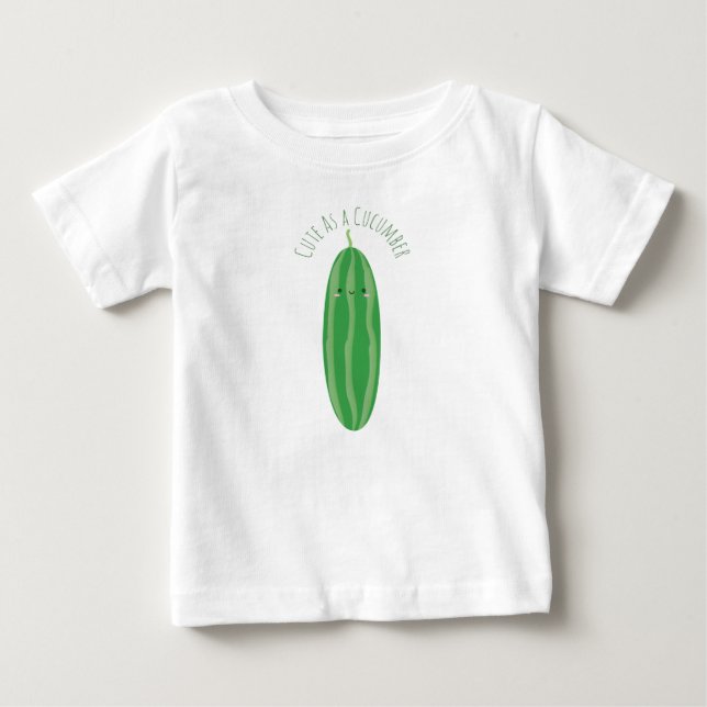 Niedlich als Gurke Funny Kawaii Cutecumber Unisex Baby T-shirt (Vorderseite)