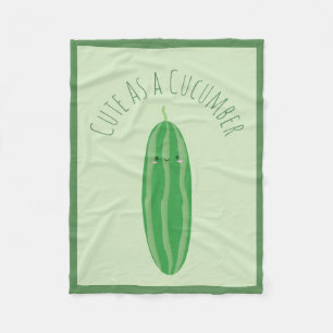 Niedlich als Gurke lustiges Kawaii Cutecumber Fleecedecke