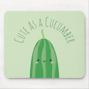 Niedlich als Gurke lustiges Kawaii Cutecumber Mousepad