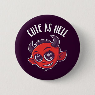 Niedlich als Hell Devil Button