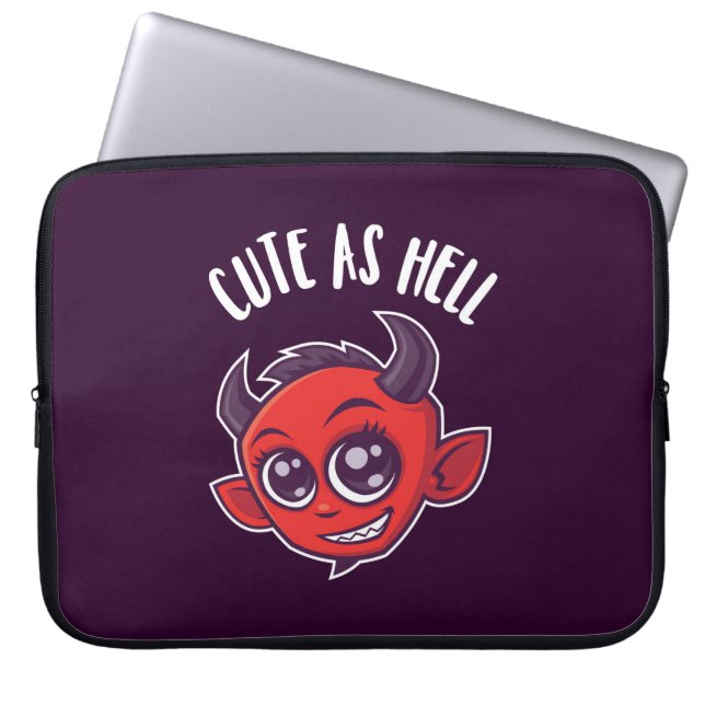 Niedlich als Hell Devil Laptopschutzhülle (Vorderseite)