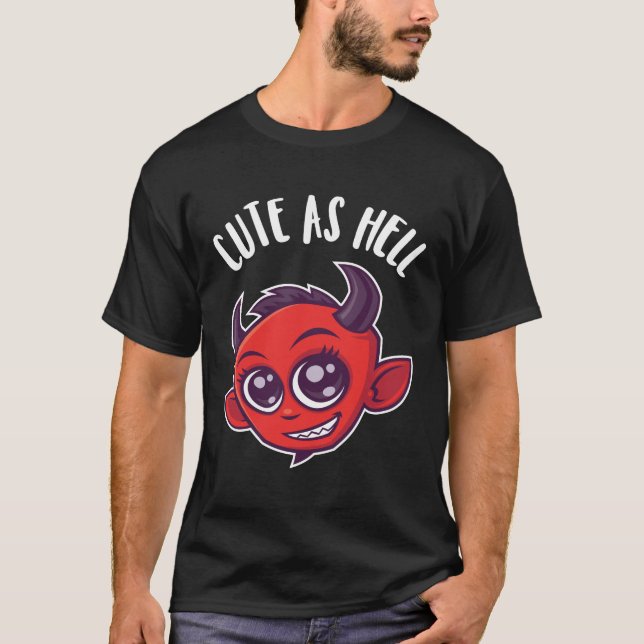 Niedlich als Hell Devil T-Shirt (Vorderseite)