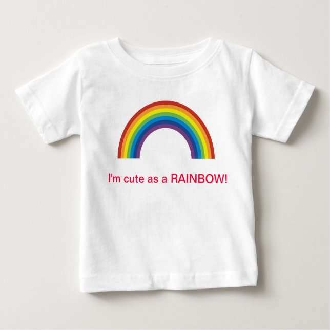NIEDLICH ALS REGENBOGEN BABY T-SHIRT (Vorderseite)