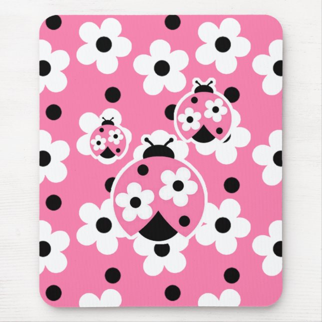 Niedlich als Wanze (Rosa) Mousepad (Vorne)