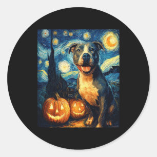 Niedlich American Staffordshire Terrier Dog Hallow Runder Aufkleber