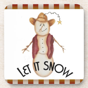 Niedlich Americana Christmas Cowboy Snowman Untersetzer