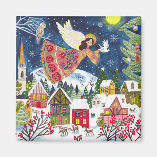 Niedlich Angel Weltfrieden Foto Weihnachten Magnet