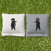 Niedlich Anime Cartoon Ninja Shinobi Kinder
